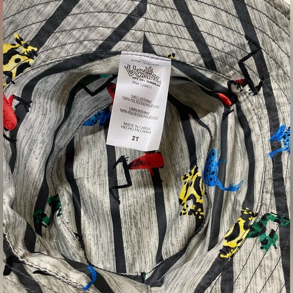 UV Skinz Frog Print 2T Kids Swim 3 Piece Set - Picture 9 of 9